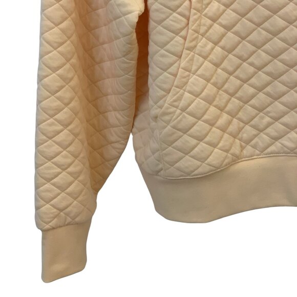 Women’s Quilted ½ Zip Pullover Stitched Athleisure Sweater - DSG -Yellow-L- NWT - Picture 5 of 12